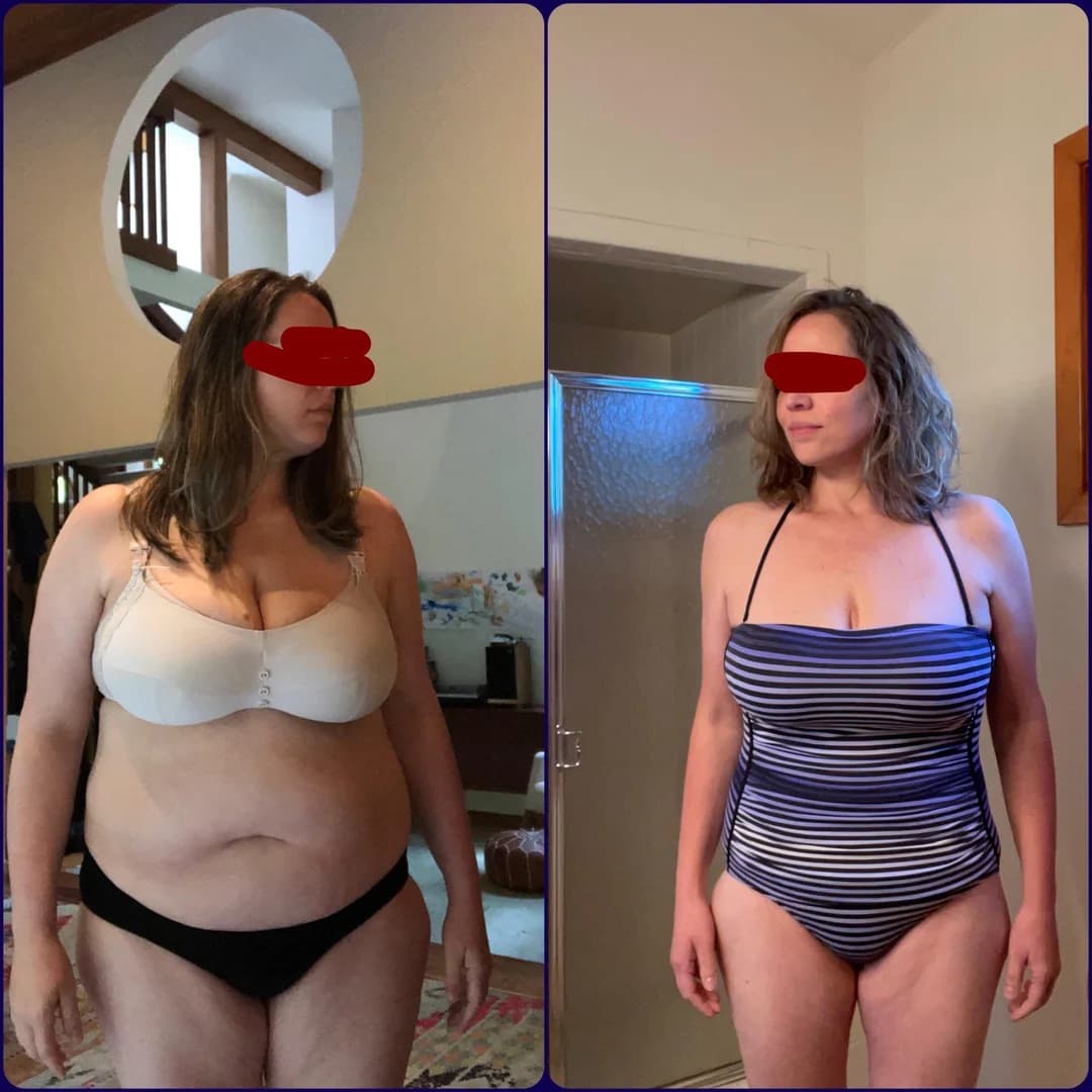Permissioned progress photo showing visible change over time.